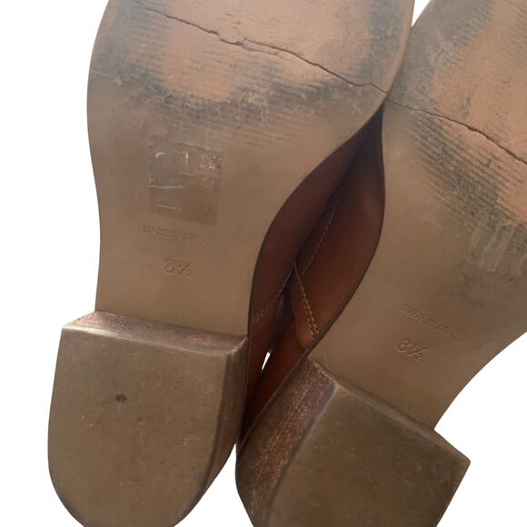 Madewell Women's Size 8.5 Leather Pointed Toe Brady Western Boho Bootie Boots - Picture 7 of 9